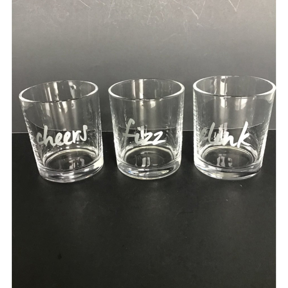 Bar glasses 8 ounce set of 3
